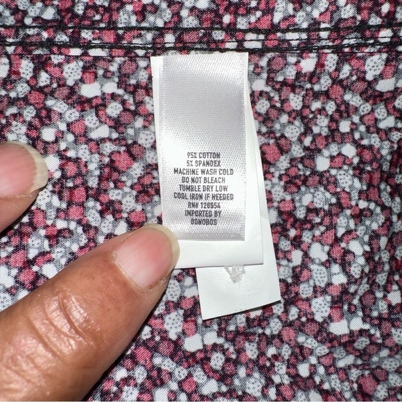 Bonobos Shirt Mens 19x33 Red Jetsetter Stretch Prominent Fit Preppy Office Y2K - Picture 9 of 12